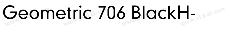 Geometric 706 BlackH字体转换